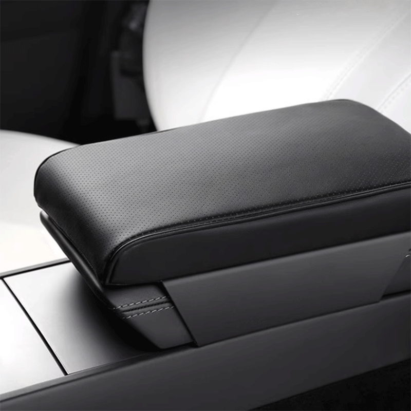 Black ABS Center Armrest Storage Box For Tesla Model S & Model X (1 Piece, 2-Year Warranty)