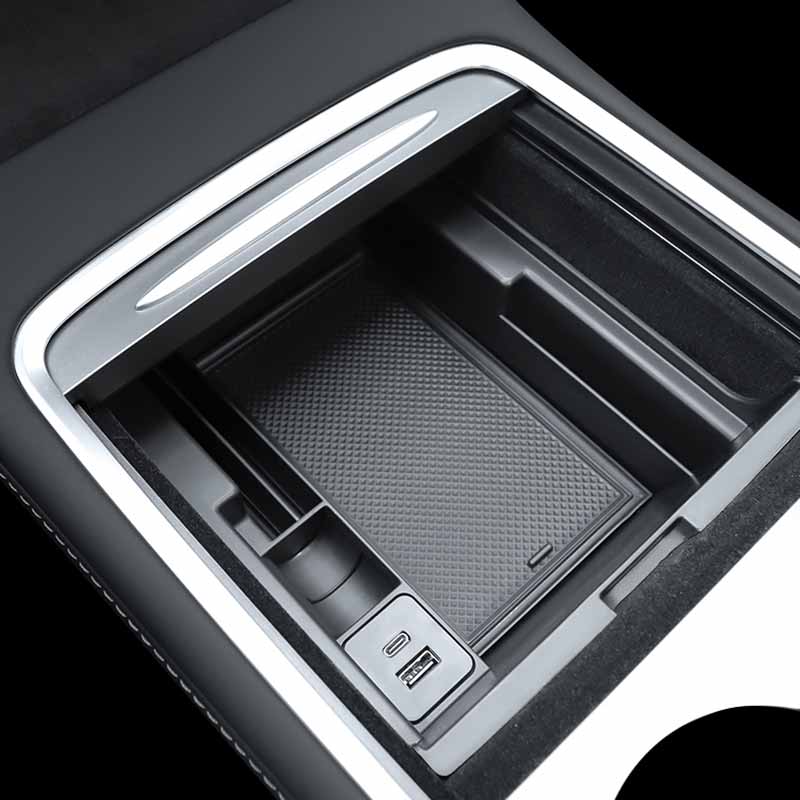 TAPTES Refresh Center Console Storage Box with USB Port for 2021 Model 3 / Y  – TAPTES -1000+ Tesla Accessories