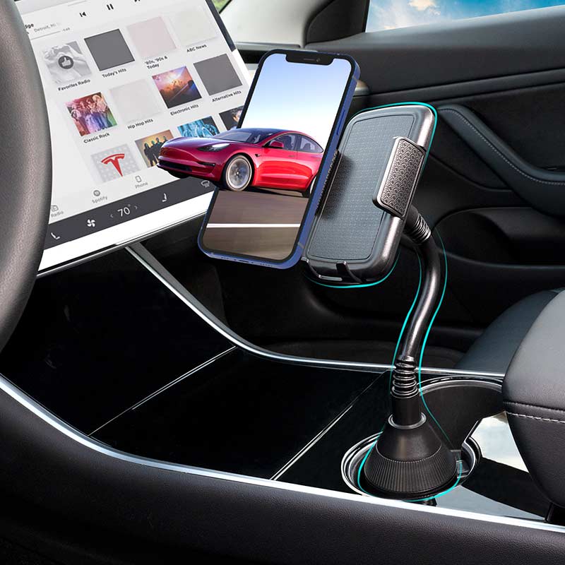 TAPTES® Center Console Cup Holder Cell Phone Mount for Tesla Model