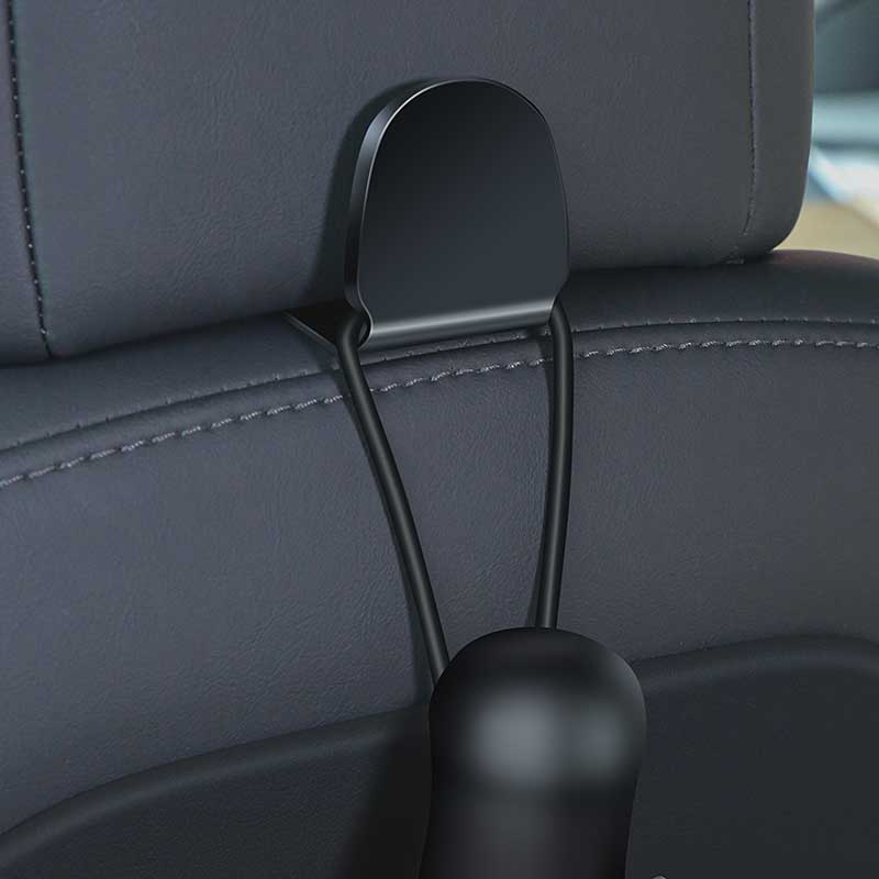 SAMORINO Seat Back Hooks Compatible with Tesla Model 3 Model Y 2017-2023,  Foldable Headrest Car Seat Back Hanger Car Storage Hook Car Seat Back Hooks