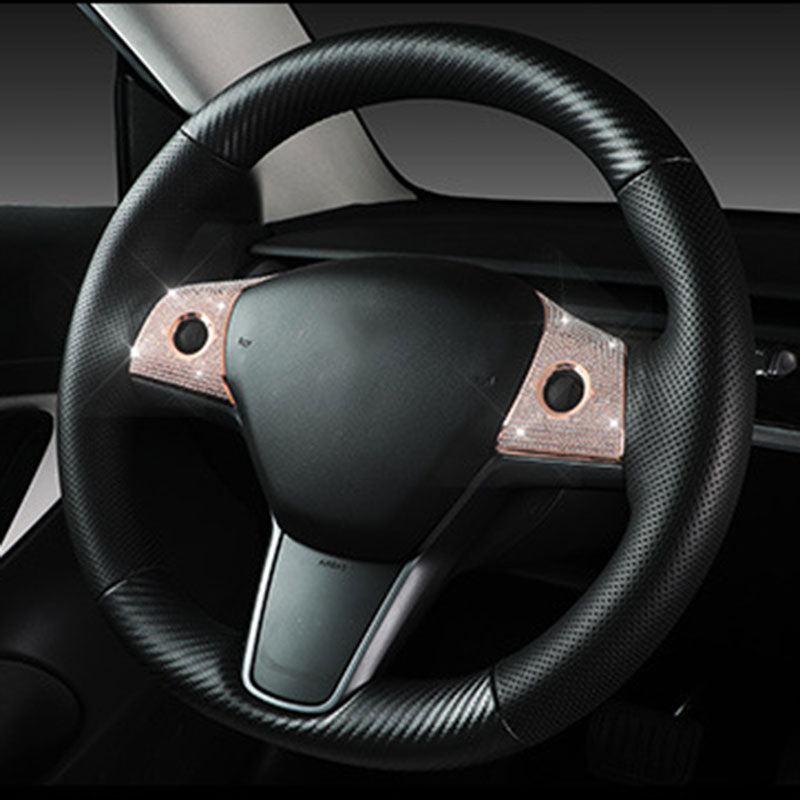 Set Di Adesivi Bling Bling Per Tesla Model 3 Highland 2024 – 7 Pezzi Rosa Per Bagagliaio E Frunk – Accessori Auto Regalo Donna - 4