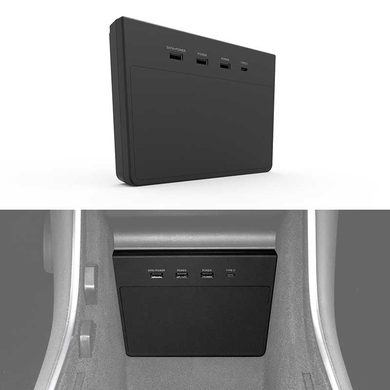 TAPTES Model 3 USB Hub Designed for Model 3 Dashcam Sentry Mode – TAPTES -1000+ Tesla Accessories