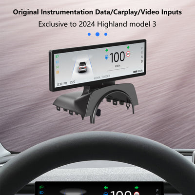 TAPTES® CarPlay Dashboard Heads-Up Touch Display Upgrade T13 8.8-inch for 2024 2025 Tesla Model 3 Highland/2025 New Tesla Model Y Juniper