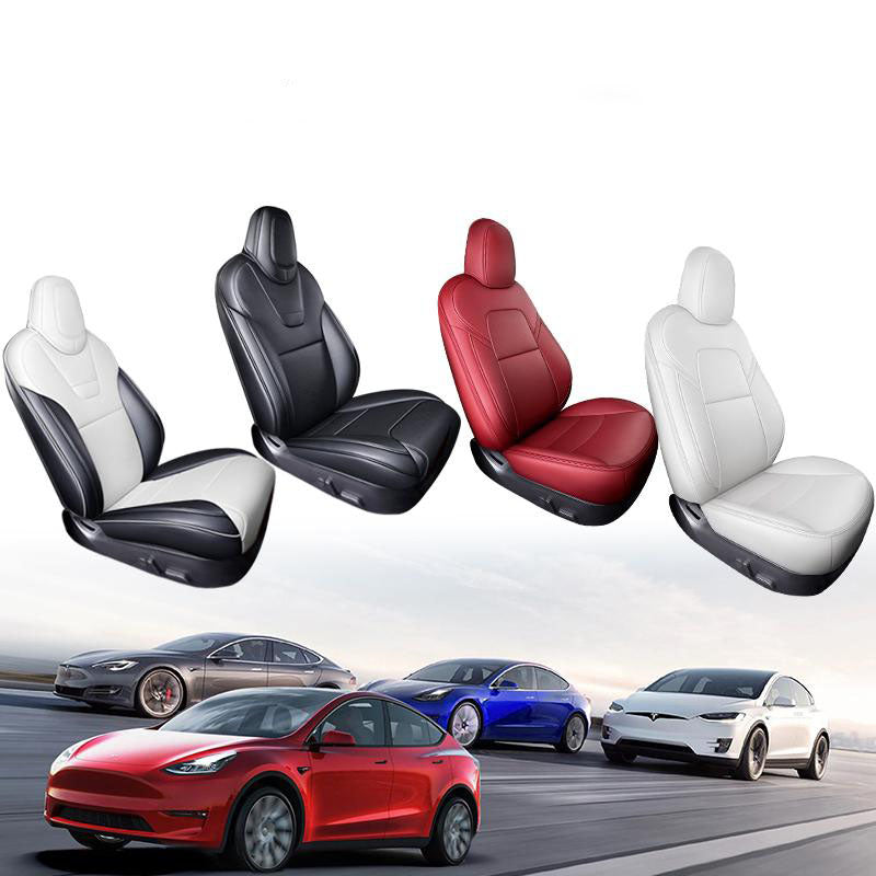 Custom Leather Seat Covers for Tesla Model 3 Rear Seats 2023 2022 2021 2020 2019 2018 2017