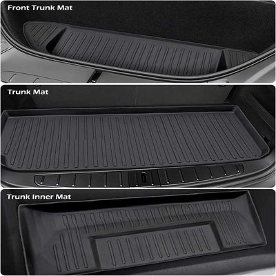 TAPTES All Weather Floor Mats Trunk Mats Cargo Liner for Tesla Model X 6 Seater 2022-2025