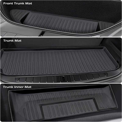 TAPTES All Weather Floor Mats Trunk Mats Cargo Liner for Tesla Model X 6 Seater 2023 2022 2024