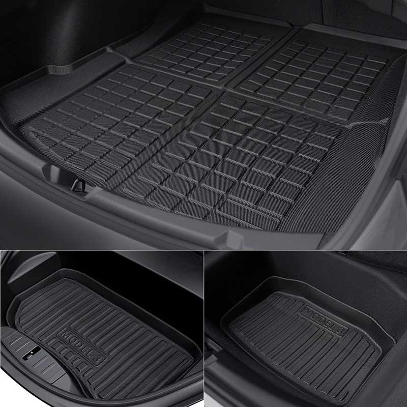TAPTES All Weather Floor Mats for Tesla Model 3 2023-2021, Floor Liners for Tesla Model 3