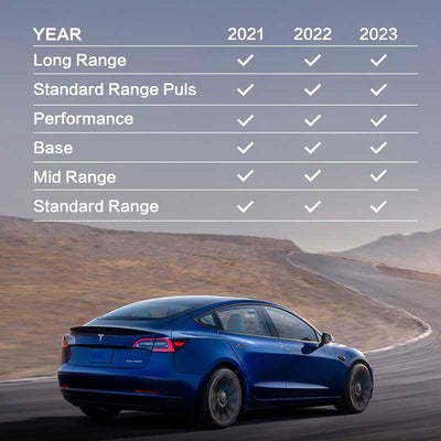 TAPTES All Weather Floor Mats for Tesla Model 3 2023 2022 2021, Tesla Model 3 Floor Liners