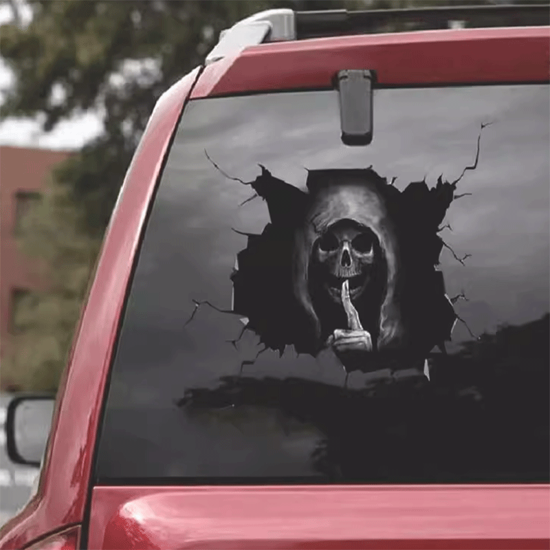 TAPTES Car Personalized Devil Skull Sticker for Tesla Model Y/3/S/X