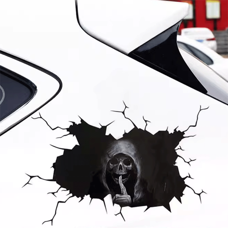TAPTES Car Personalized Devil Skull Sticker for Tesla Model Y/3/S/X