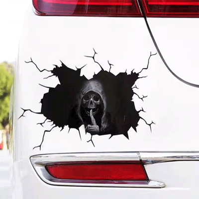 TAPTES Car Personalized Devil Skull Sticker for Tesla Model Y/3/S/X