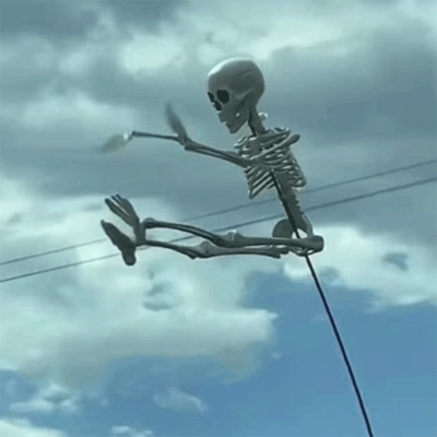 TAPTES Car Skeleton Model for Tesla Model Y/S/X/3 Halloween Decoration