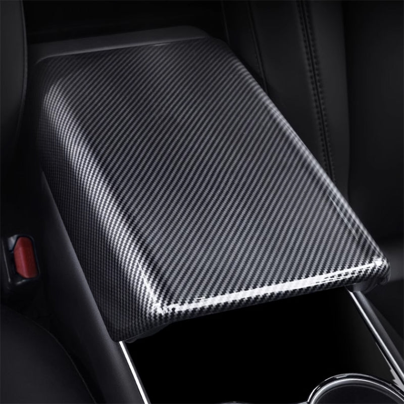 TAPTES® Carbon Fiber Center Armrest Cover for Tesla Model 3 Model Y 2021 2022 2023 2024