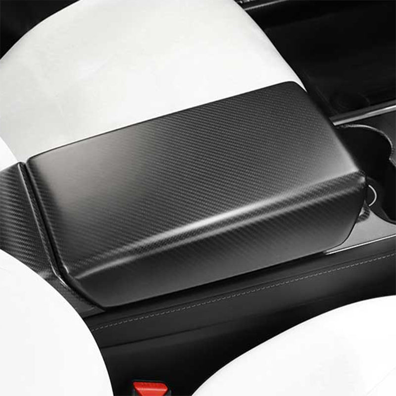TAPTES® Carbon Fiber Center Armrest Cover for Tesla Model 3 Model Y 2021-2025