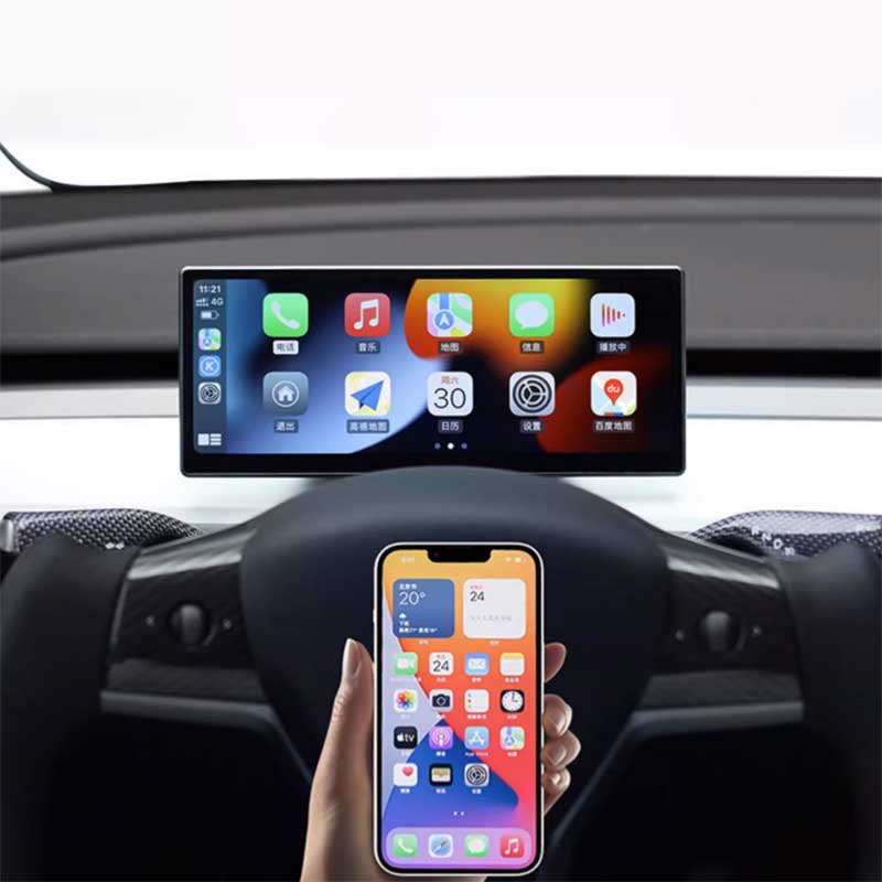 TAPTES Dashboard CarPlay Heads-Up LCD display for Model Y Model 3