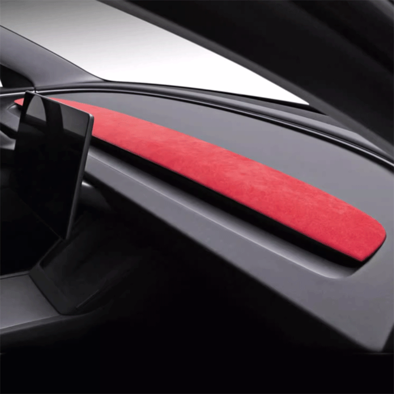 Adesivo Protettivo Vano Portaoggetti In Pelle Effetto Carbonio Per Tesla Model 3 (2016-2023) – Anti Graffio E Anti Calcio