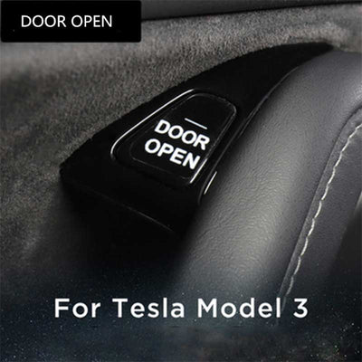 TAPTES Door Button Stickers for Tesla Model 3 Door Switch Button Decorative Sticker Kits