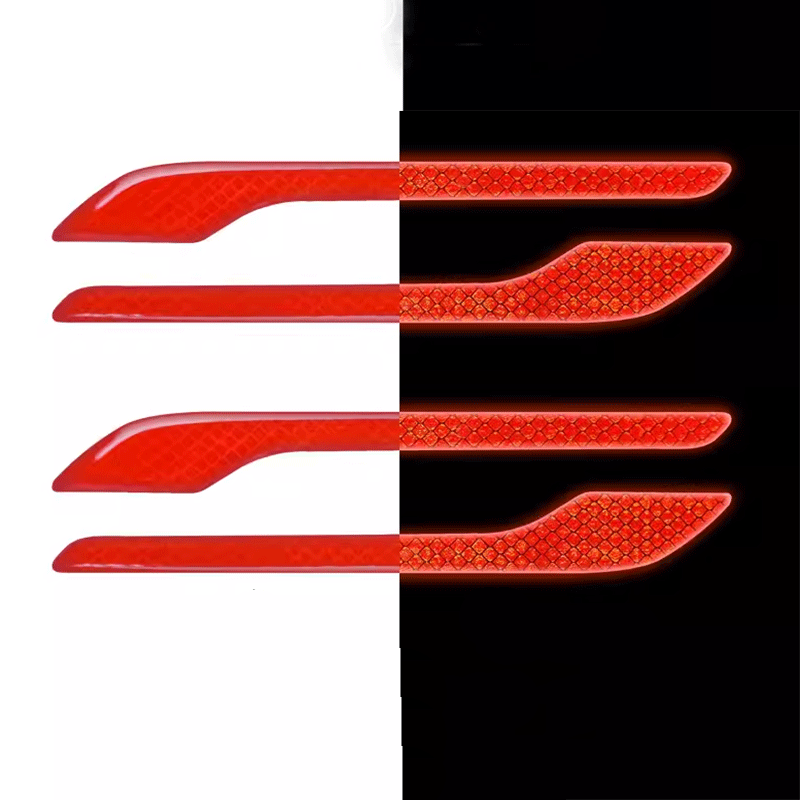 TAPTES Door Handle Warning Reflective Stickers for Model Y Model 3, Set of 4