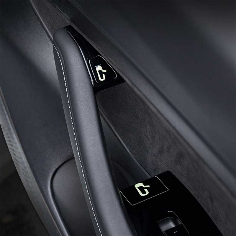 TAPTES Door Release Button Luminous Decorative Stickers for Tesla Model 3 Model Y