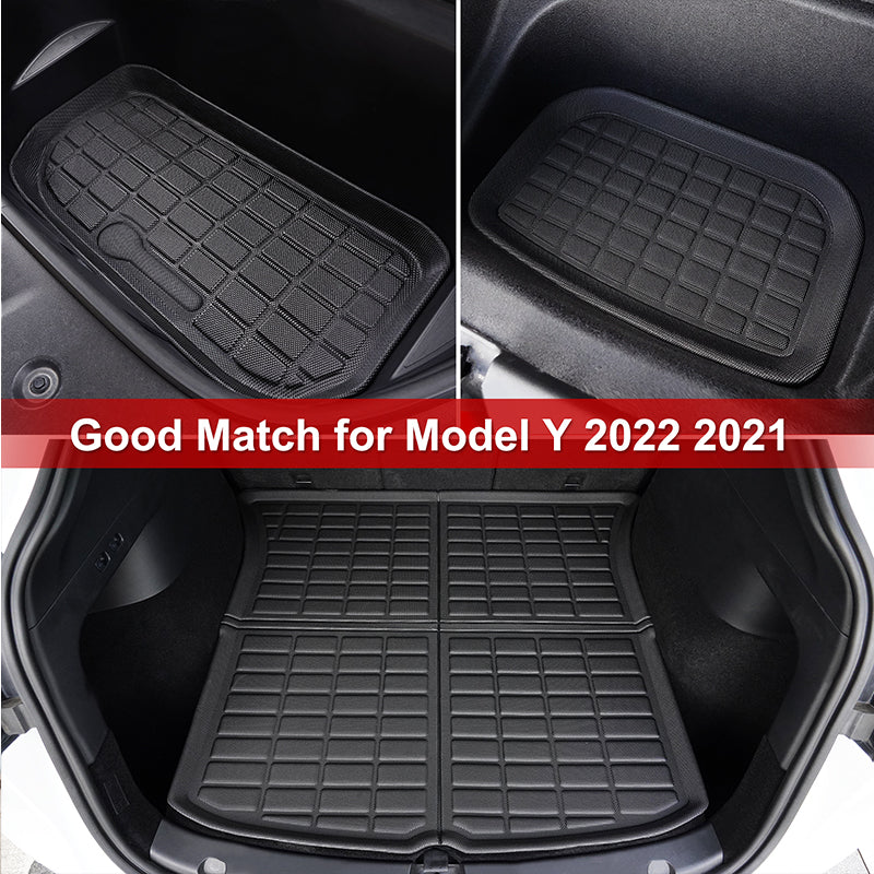 TAPTES® 2021-2023 2024 Tesla Model Y Right-Hand Drive Floor Mats, Rear & Front Trunk Mats, Only Available in Europe