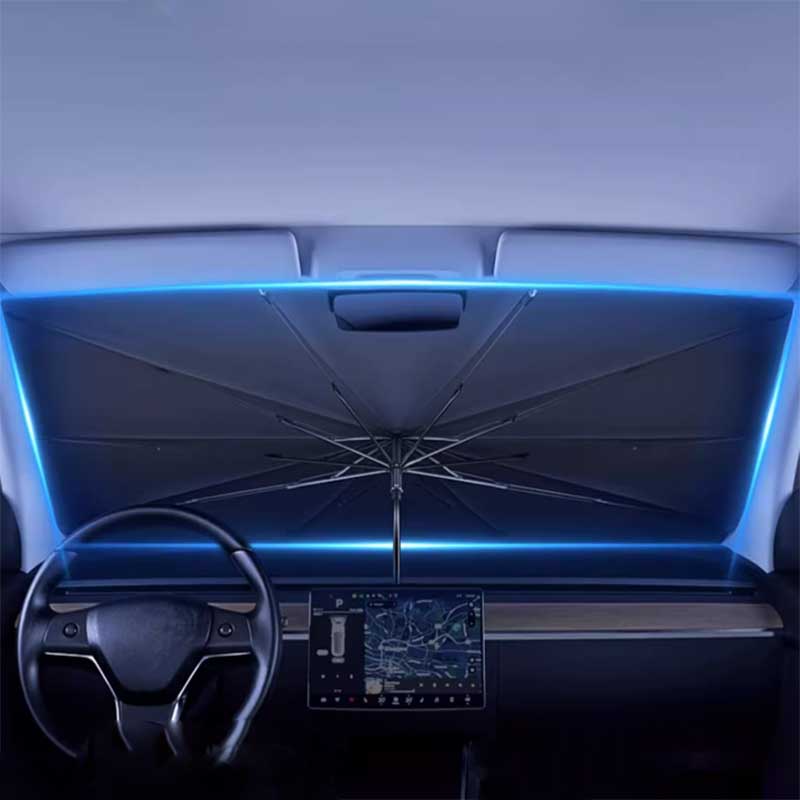 TAPTES® Folding Front Windshield Sunshade for Tesla Model 3 2018-2023/ Model Y 2018-2025