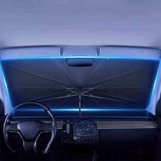 AutoMate Pro Custom Fit Sunshade For Tesla Model Y (2020-2022) – Foldable, UV Block, Reversible - View #4