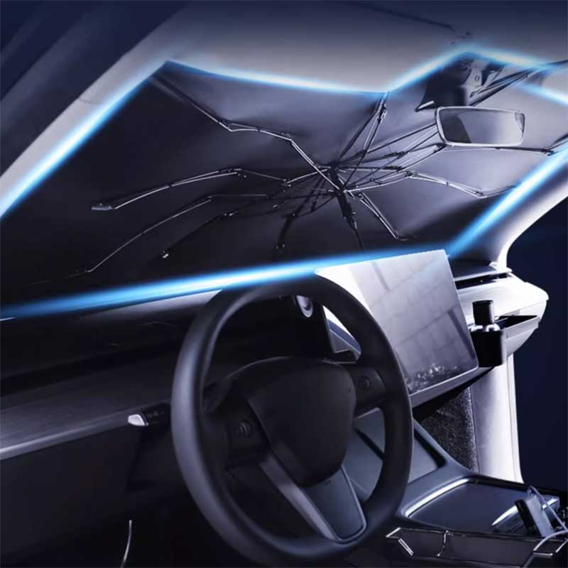 TAPTES® Folding Front Windshield Sunshade for Tesla Model 3 2018-2023/ Model Y 2018-2025