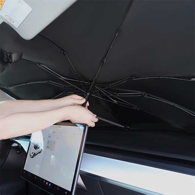 TAPTES® Folding Front Windshield Sunshade for Tesla Model Y Model 3 2018-2023 2024