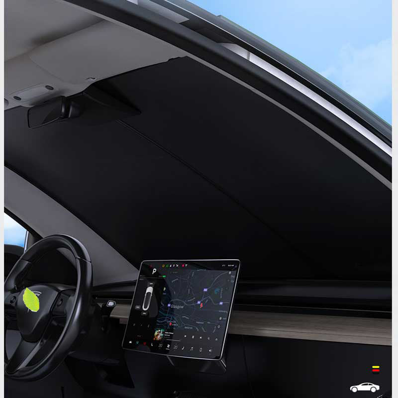 TAPTES Front Window Sunshade for 2020-2025 Tesla Model Y,UV / Heat Insulation Protective