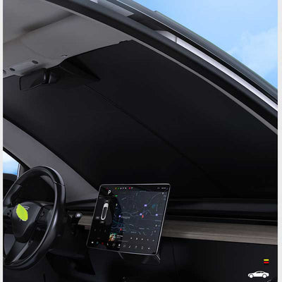 TAPTES Front Window Sunshade for 2020-2025 Tesla Model Y,UV / Heat Insulation Protective