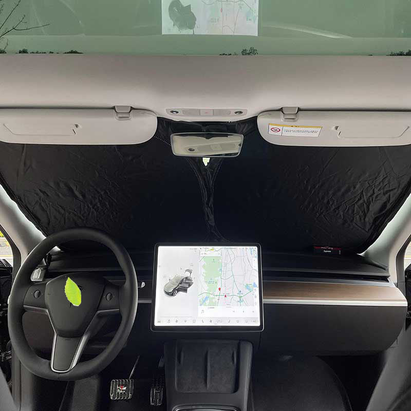 TAPTES Front Window Sunshade for 2020-2025 Tesla Model Y,UV / Heat Insulation Protective