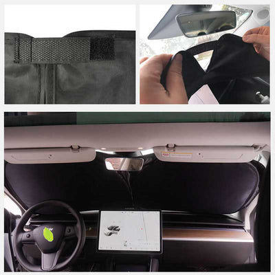 TAPTES Front Window Sunshade for 2020-2025 Tesla Model Y,UV / Heat Insulation Protective