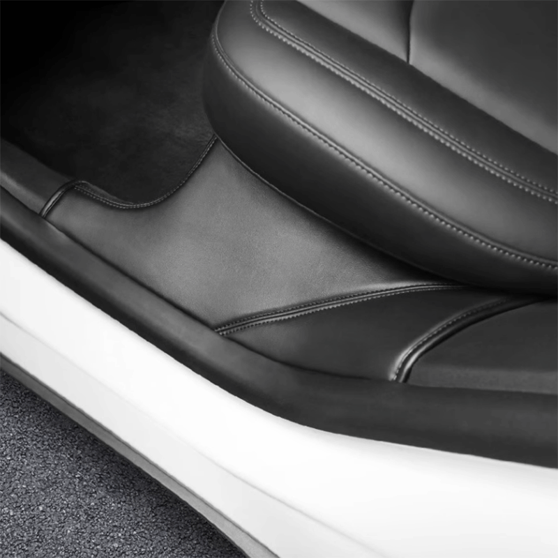  LMZX Tesla Model Y Door Sill Protector Carbon Fiber  Pattern,Side Rear Door Sill Entry Protector Decoration for Tesla Model Y 5  Seater Interior Accessories(ABS,4 PCS) : Automotive