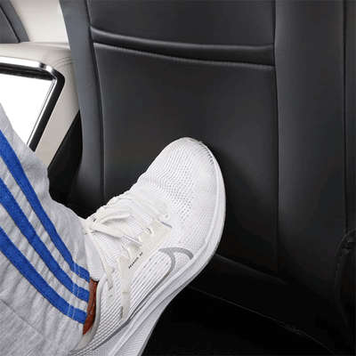 TAPTES Leather Seat Back Anti-Kick Protector Pad for Tesla Model S Model X 2022-2025, Set of 2