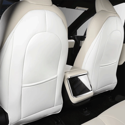 TAPTES Leather Seat Back Anti-Kick Protector Pad for Tesla Model S Model X 2022-2025, Set of 2
