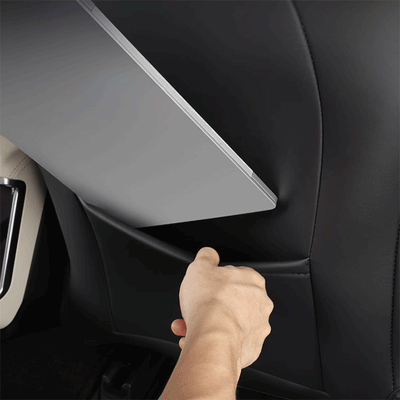 TAPTES Leather Seat Back Anti-Kick Protector Pad for Tesla Model S Model X 2022-2025, Set of 2