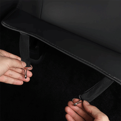 TAPTES Leather Seat Back Anti-Kick Protector Pad for Tesla Model S Model X 2022-2025, Set of 2
