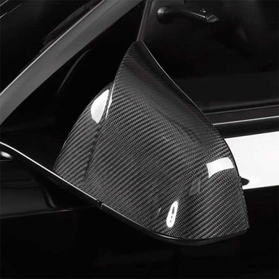 TAPTES® Ox Horns Side Rearview Mirror Cover for Tesla Model 3 Model Y, Set of 2