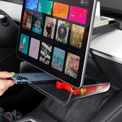 TAPTES Under the Central Control Screen Storage box & ETC Storage Organizer for Model Y Model 3