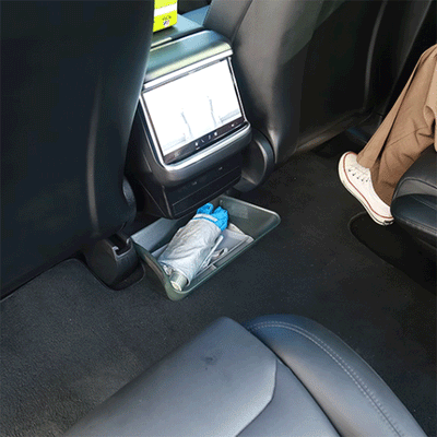 TAPTES® Transparent Rear Row Center Console Storage Box for Tesla Model X 2022 2023