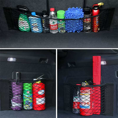 TAPTES Trunk Double Layer Net Storage Organizer for Model Y/3/S/X