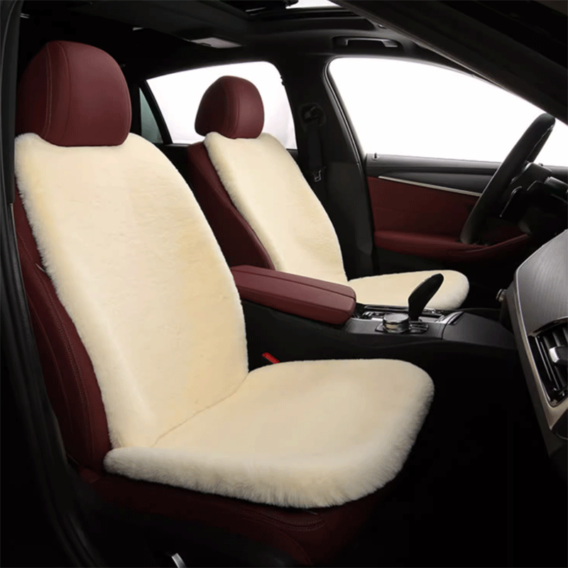 TAPTES Winter Fluff Warm Seat Cushion for Tesla Model Y Model 3,Full Set