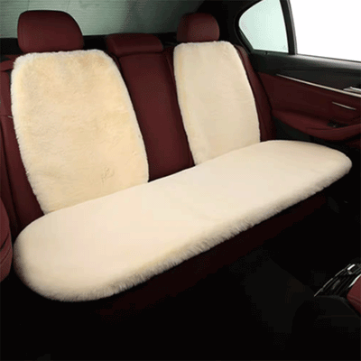 TAPTES Winter Fluff Warm Seat Cushion for Tesla Model Y Model 3,Full Set