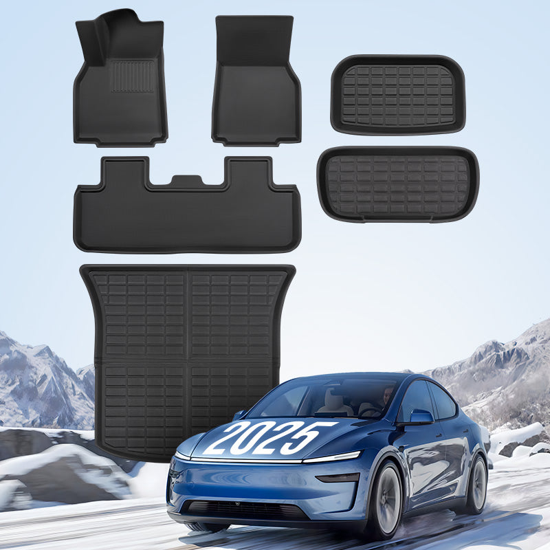 TAPTES Exclusive All Weather Floor Mats & Trunk Mat for 2025 2026 Tesla Model Y Juniper. 6Pcs Set Floor Mats & Cargo Liner for 2025 New Tesla Model Y
