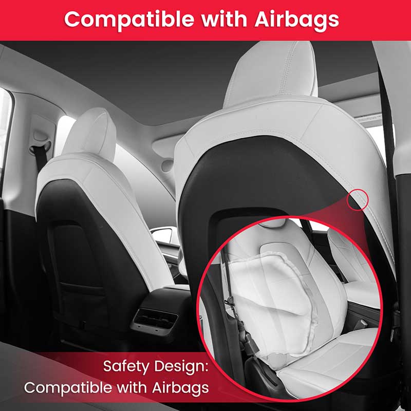 TAPTES® White Seat Covers for Tesla Model Y 2024 2023-2020, 5 Seater M –  TAPTES -1000+ Tesla Accessories