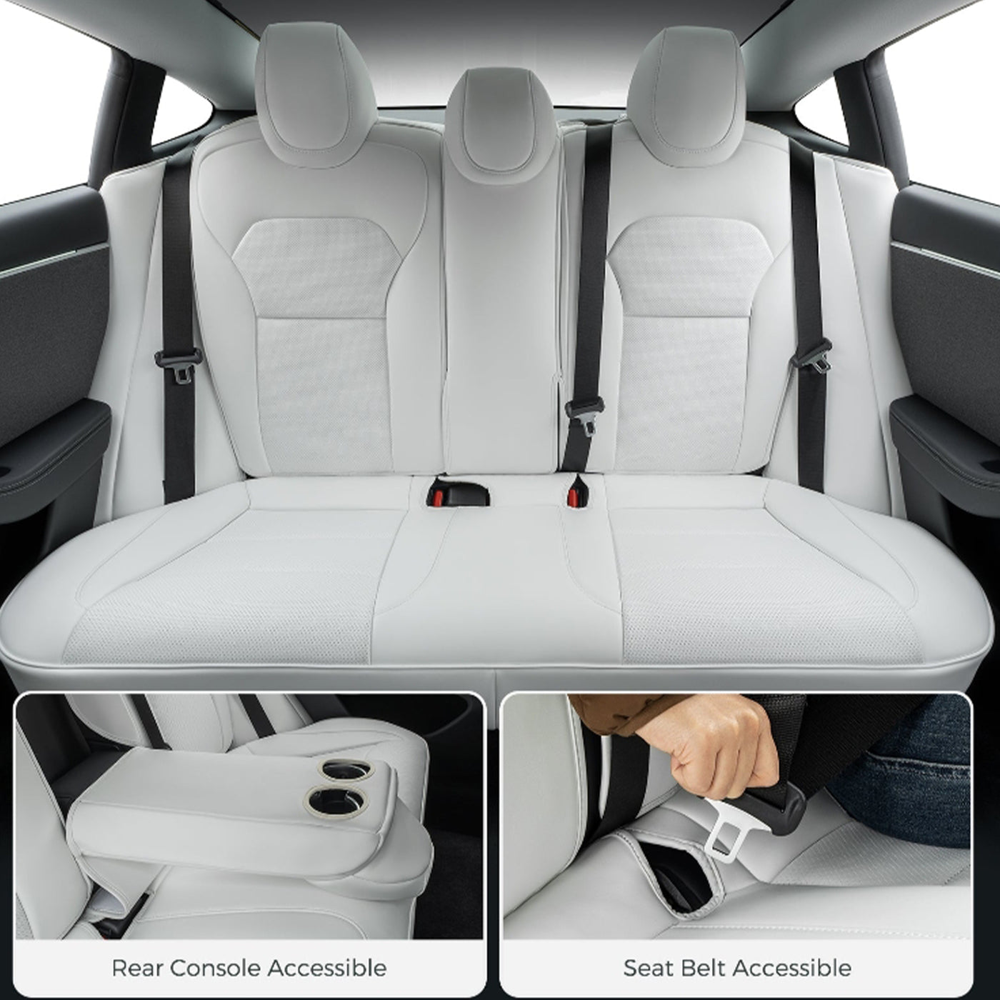 TAPTES® Custom Leather Seat Covers for 2024-2025 Tesla Model 3 Performance, #1 Seat Covers for Tesla Model 3 Performance