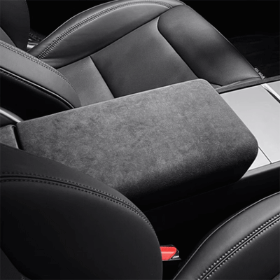 TAPTES® Alcantara Center Console Armrest Cover in Carbon Black Color for 2024-2025 Tesla Model 3 Highland/2025 New Tesla Model Y Juniper