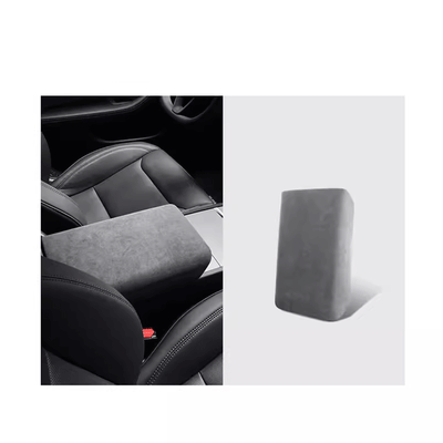 TAPTES® Alcantara Center Console Armrest Cover in Carbon Black Color for 2024-2025 Tesla Model 3 Highland/2025 New Tesla Model Y Juniper