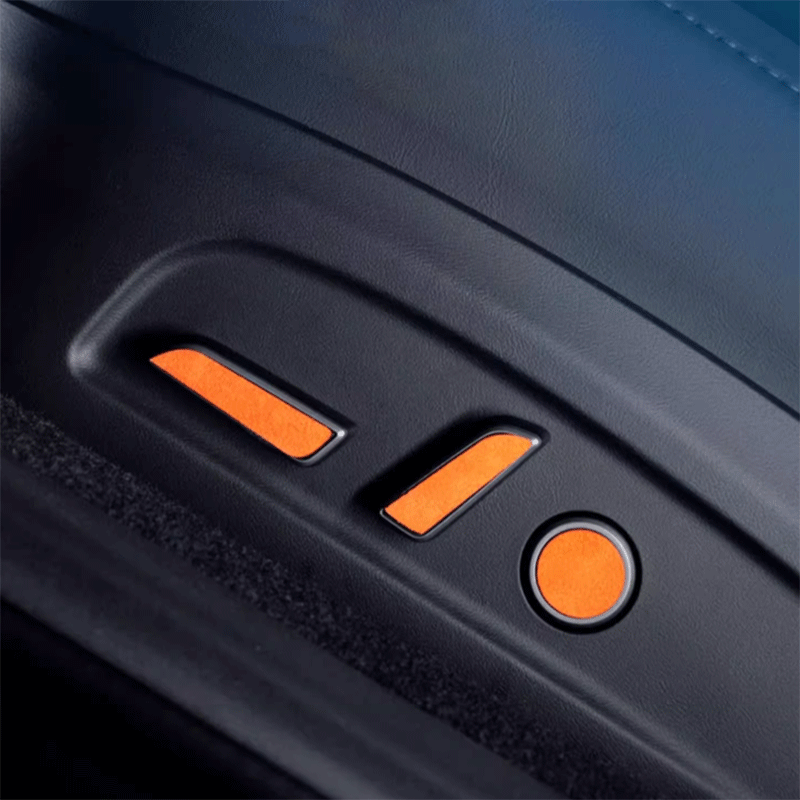TAPTES® Alcantara Seat Adjustment Button Protective Stickers for Tesla Model 3 Highland 2024-2025