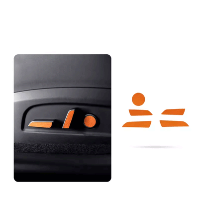 TAPTES® Alcantara Seat Adjustment Button Protective Stickers for Tesla Model 3 Highland 2024-2025